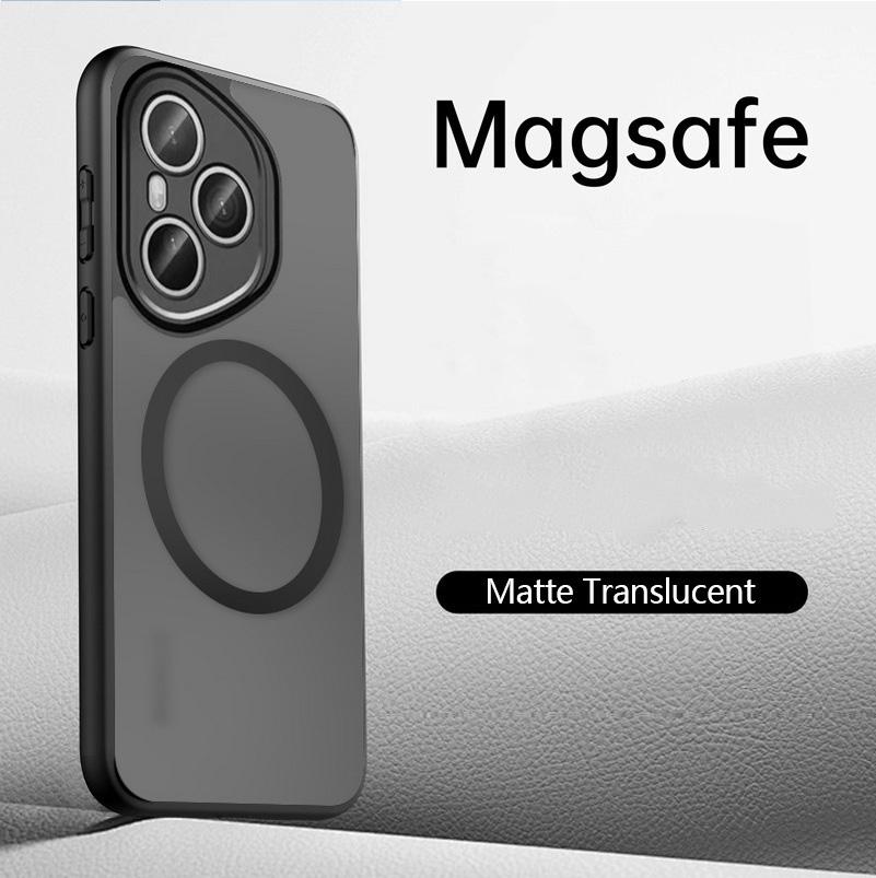 

Matte Skin Feel Back Panel Strong Magnetic Suction Built-in Airbag Case For Honor 400 Pro Honor Power GT Pro Lens Protect Cover HONOR 400 Pro