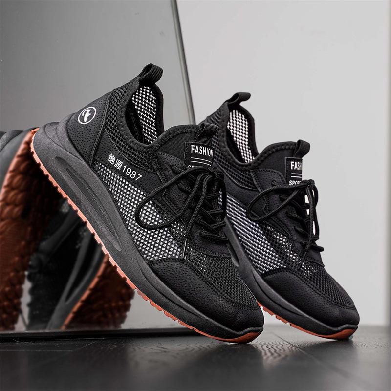 Men's Sneakers Summer Mesh Breathable Casual Shoes Trendy Lace-up Soft-soled Running Shoes for Men 2025 Luxury New Tennis Shoes