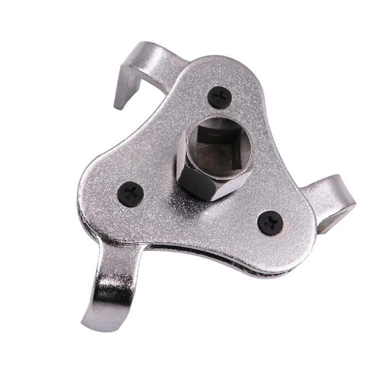 

Professional Adjustable Automotive Oil Filter Removal Tool Featuring Flat Foot Design & Three Jaw Structure For Easy Use серебряный