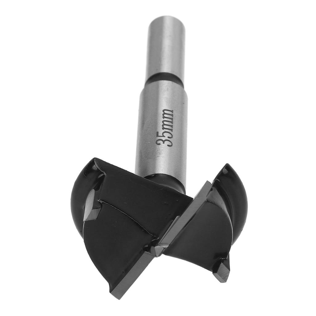 Woodworking Drill Bit with Limit 2 Teeth Round Shank 35mm Hinge Hole Opener for Alloy Plastic Wood