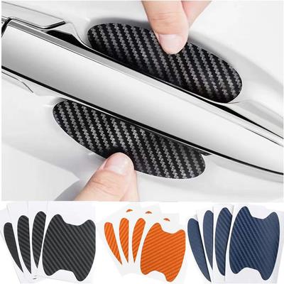 4 Teile/satz Auto Tür Aufkleber Carbon Faser Kratzer Beständig Abdeckung Auto Griff Schutz Film Außen Styling Auto Zubehör