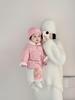 Coffee-Colored Fleece-Lined Baby Romper: Trendy Padded Cotton Jumpsuit for Boys/Girls