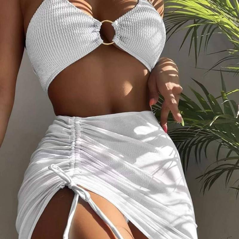 Elegant European Style Bikini Swimsuit With Padding For Water Sports And Beach Wear