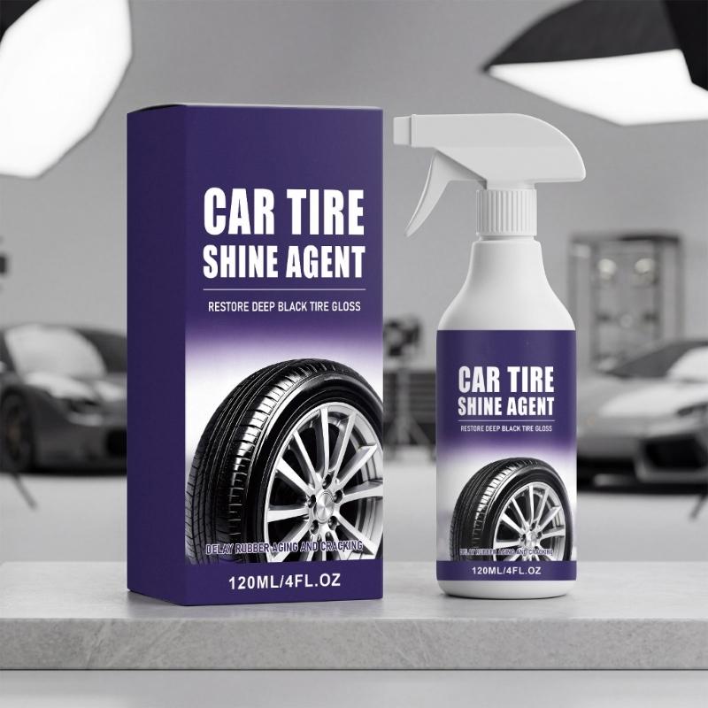 Long Lasting Tire Dressing Sprayed with Water Based Formula Quick Dry High Gloss UVB Protection for Car Motorcycle Tires