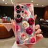 Magnetic For Magsafe Case For Samsung Galaxy S26 Ultra S25 Edge S24 Plus S23 FE S22 A17 A54 A55 A56 A57 5G Red Rose Flowers Pattern Cover