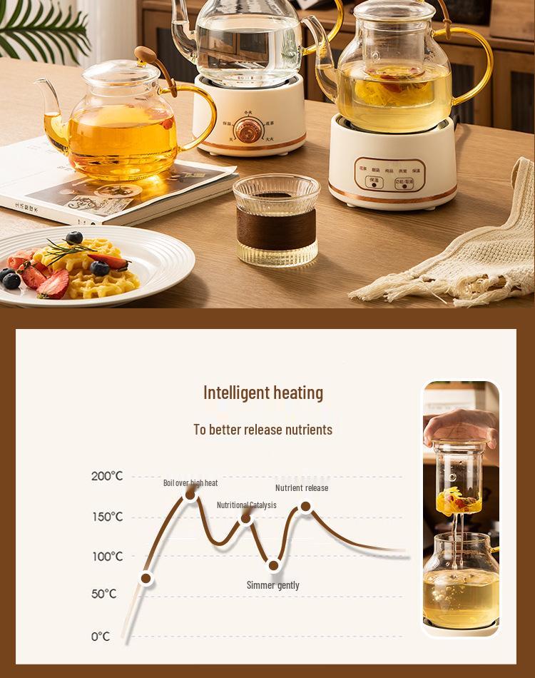 All-Glass Smart Touch Electric Tea Brewing Pot and Stewing Cup Gift Set