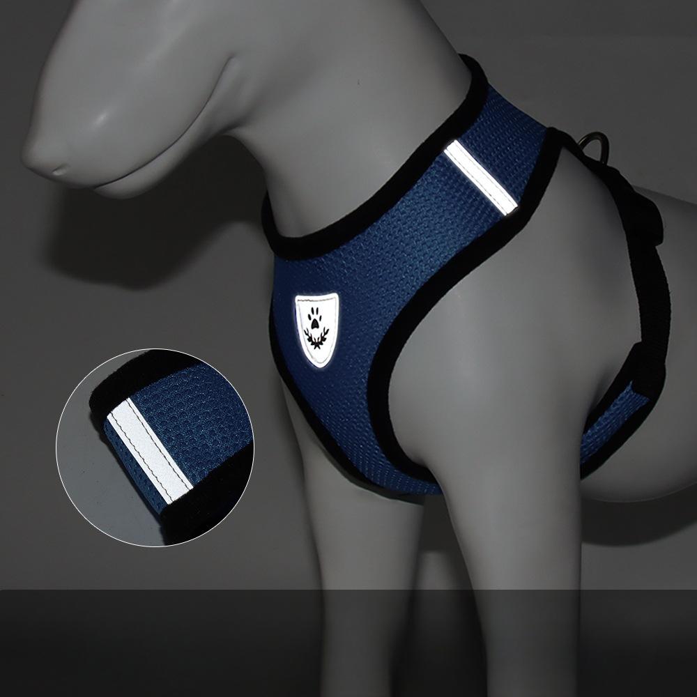 Dog Leash Breathable Mesh Cloth Chest and Back Puppy Reflective Anti-breaking Leash Dog Leash Small Dog Walking Leash