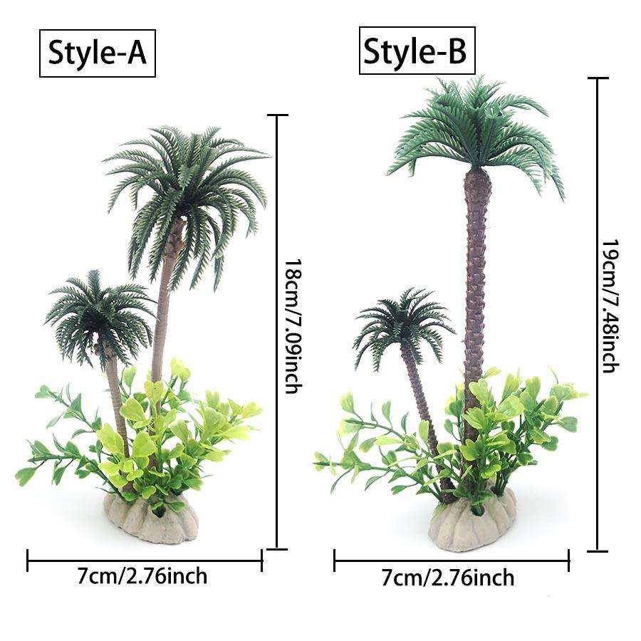 Fish Tank Coconut Palm Tree Artificial Plant Craft Landscape Aquarium Decoration Green Tree Accessories Ornament