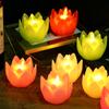 Lotus Lantern In Front Of The Temple Led Electronic Candle Lamp Buddhist Hall Lanterns Wishing Light Temple Festival Decoration