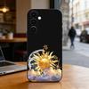 Sun Moon Phone Case For Samsung Galaxy A73,A72,A71,A70,A53,A52,A51,Soft Silicone Black Cover
