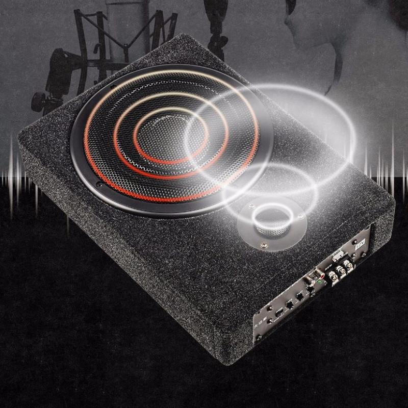 600W 12V Ultra-thin Car Subwoofer  High Power Car Amplifier 8 Inch Stereo Bass Audio System 350X245X85mm