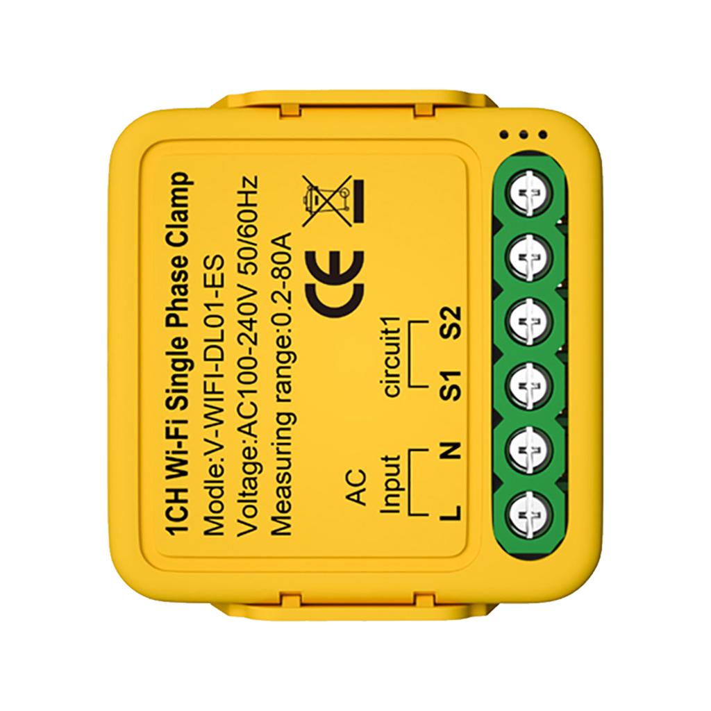 Tuya WiFi Smart Home Energiemonitor 2,4 GHz Smart Energiezähler Einphasen-Verbrauchsmonitor 80A Solarstrom