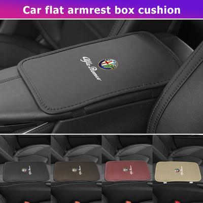 For Car Armrest Box Pad Leather/Ice Silk Cushion Protector Elbow Support Accessories Giulietta GT 159 147 156 Mito