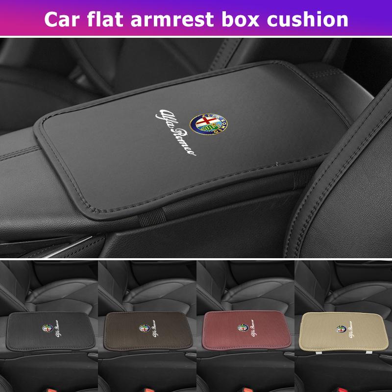 AGS1 For Alfa Romeo Car Armrest Box Pad Leather/Ice silk Cushion Protector Elbow Support Accessories Giulietta GT 159 147 156 Mito