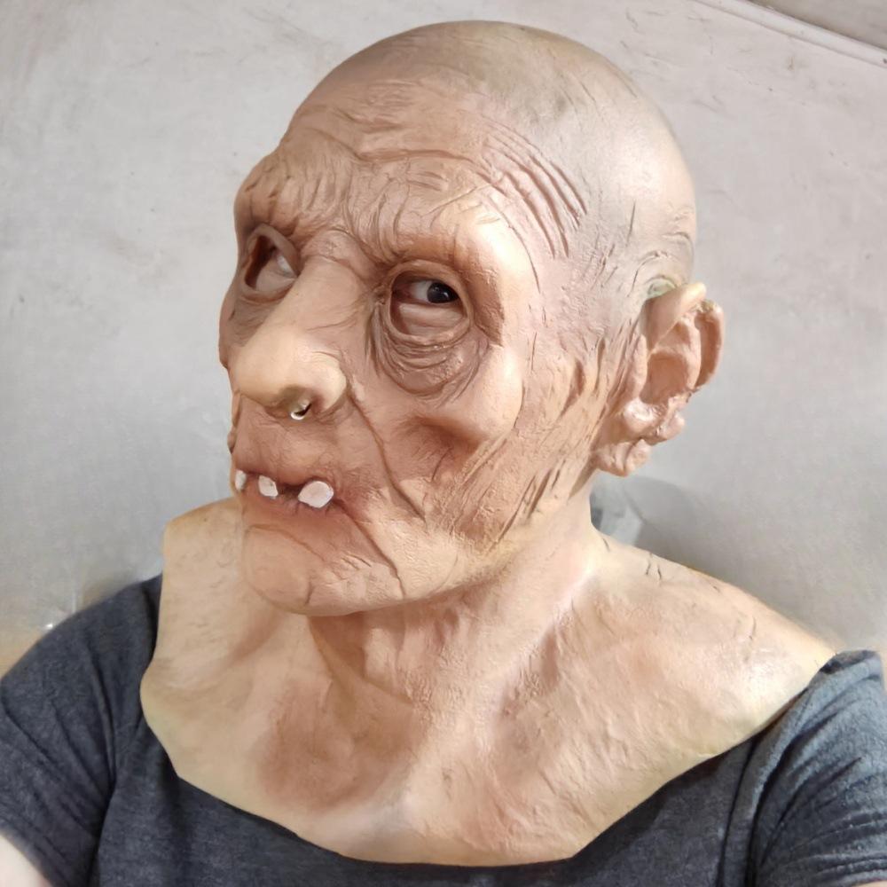 New personalized headgear: old lady mask, old man alien headgear, scary vampire mask Vampire Old Man