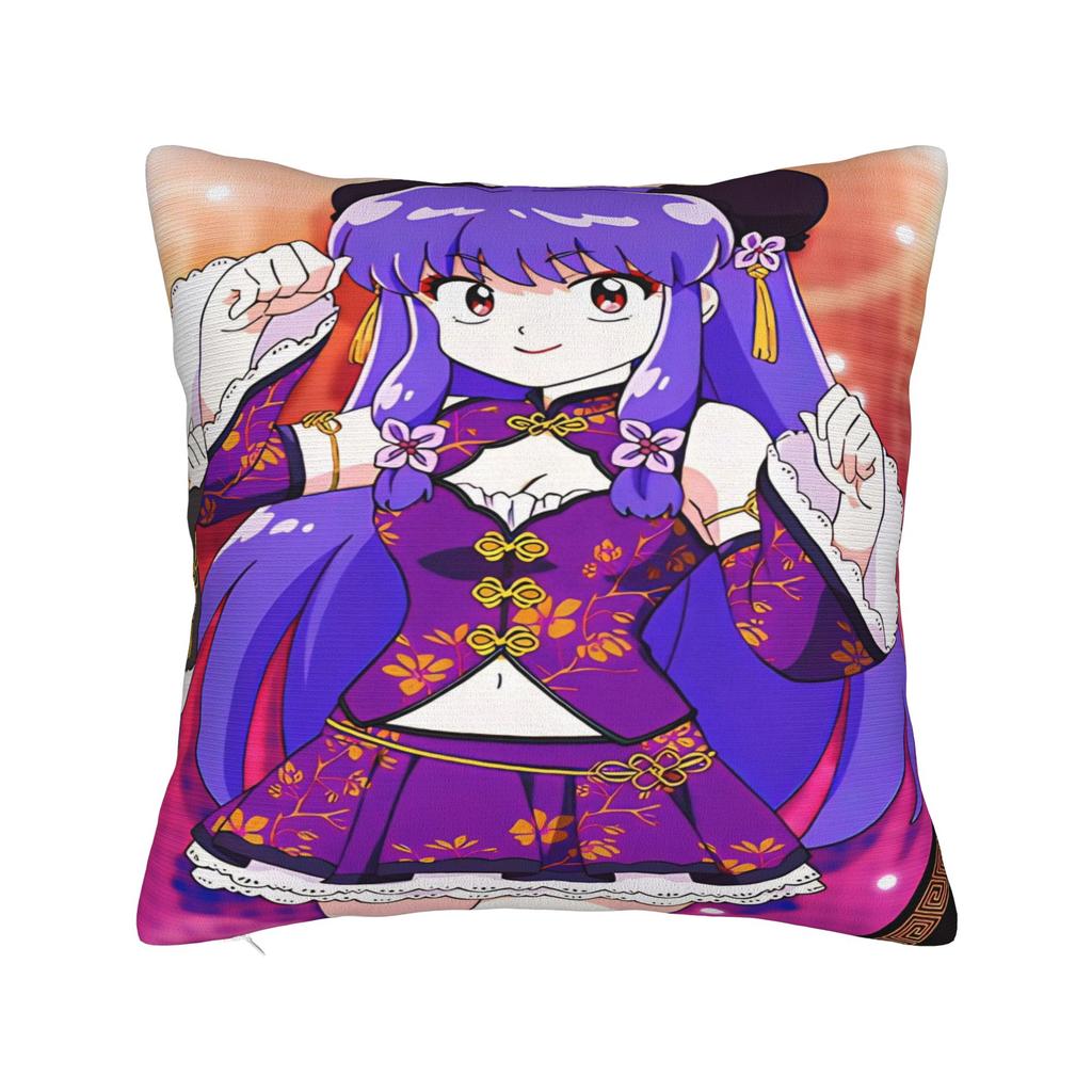 Pillow Cover Japanese Anime Shampoo Cute Girl  Vintage Pillow Case For Couch Sofa Bedroom Pillowcases