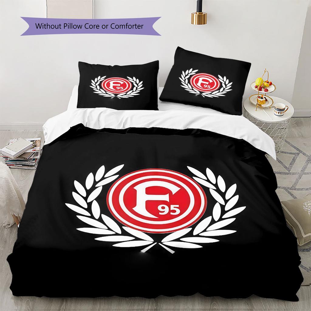 Fortuna Düsseldorf Bedding Quilt Set Quilt Cover Pillowcase Home Decoration Birthday Gift (1 * Duvet Cover + 2 * Pillowcase, Without Core)