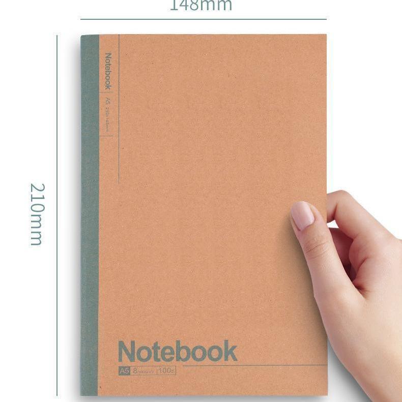 Quaderno per Studenti Kraft, Piatto, Copertina Morbida, Spesso A5/B5