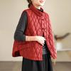 Women Light Weight Thermal Loose Seamlessly Sleeveless Stand Collar White Duck Down Jacket Vest Pocket All Match Chic Waistcoat