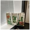 Casual Stylish Yet Canvas Tote Bag With Beautiful Letter Prints And Soft Structure Medium