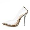 Clear PVC Transparent Pumps Sandals Perspex Stilettos High Heels Pointed Toe Womens Nightclub Zapatillas De Mujer