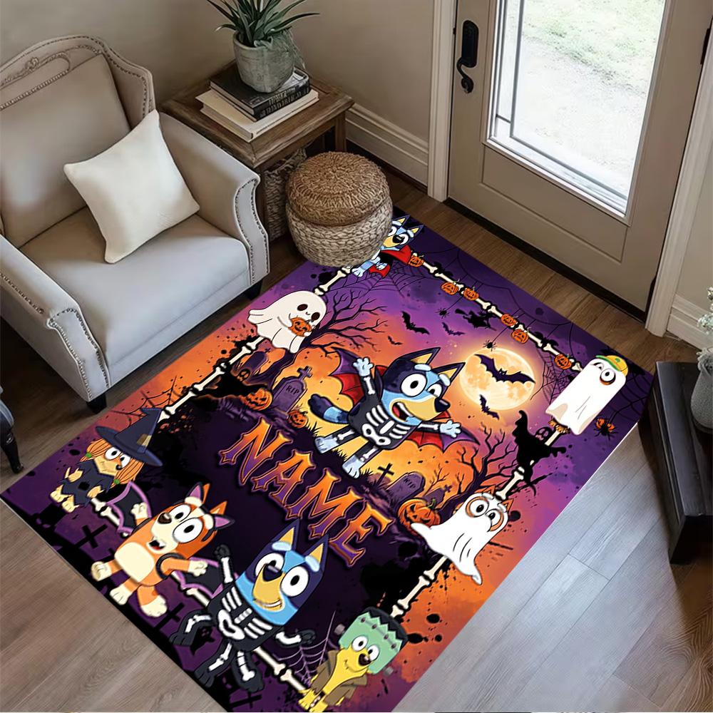 Soccer Friends Christmas Celebration Customize Your Name Carpet Design for Decorate room Hallway Kitchen Dining Room Antislip Carpet Anime Office Deco