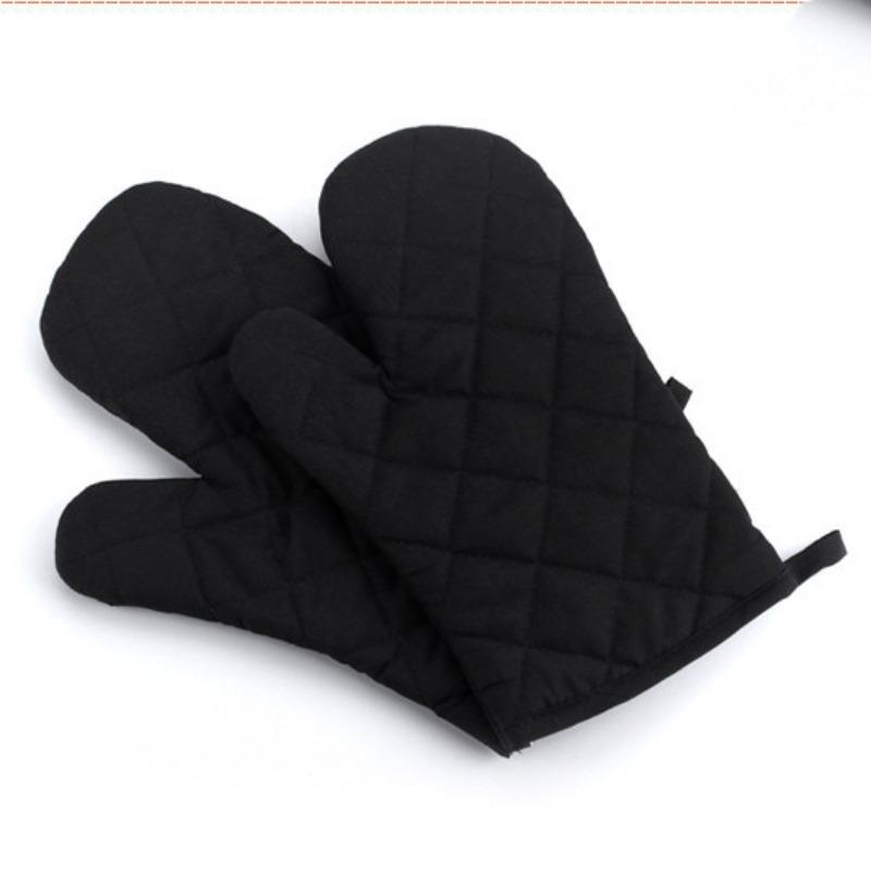 1PC Oven Mitts Heat Resistant Microwave Oven Glove Cotton Linen Baking BBQ Non-slip Oven Mitts Kitchen Cooking Supplies Tools