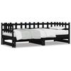 VidaXL Lit coulissant Noir 2x(80x200) cm Bois de pin massif 840387