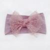 Baby hair accessories plain soft nylon bow headband children's headscarf jewelry children's hair accessories