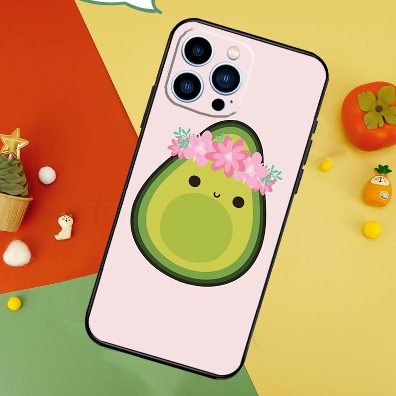 Cute Cartoon Avocado Fitness Phone Case For iPhone 17 Pro Max16 15 14 13 11 12 Pro Max Plus 12 13 Mini 16e 17 Air Cover