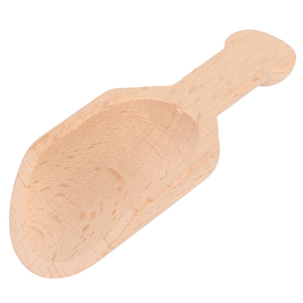 10pcs Wood Bath Salt Scoop Polished Surfaces Eco Friendly Salt Scoop Bath Scoop for Shower Room