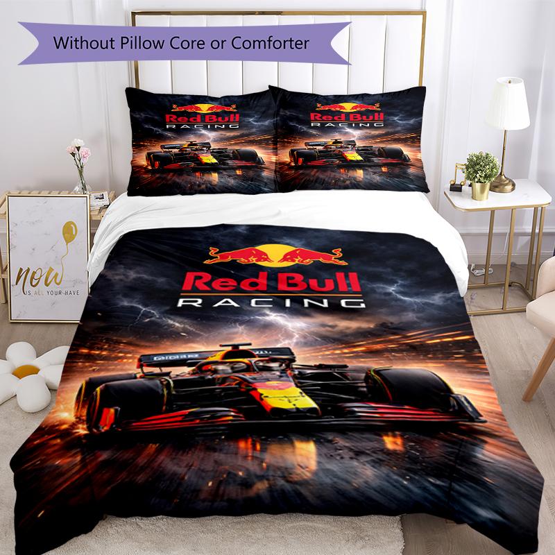 3pcs Racing Bedding Set Duvet Cover Closure Includes 1 Duvet Cover & 2 Pillowcases, Soft and Comfortable for All Seasons.