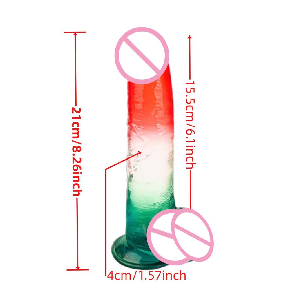 Hot Sale Glass Dildo Female Double Color Dildo Sex Adult Products Female Butt Plug Masturbation Devices