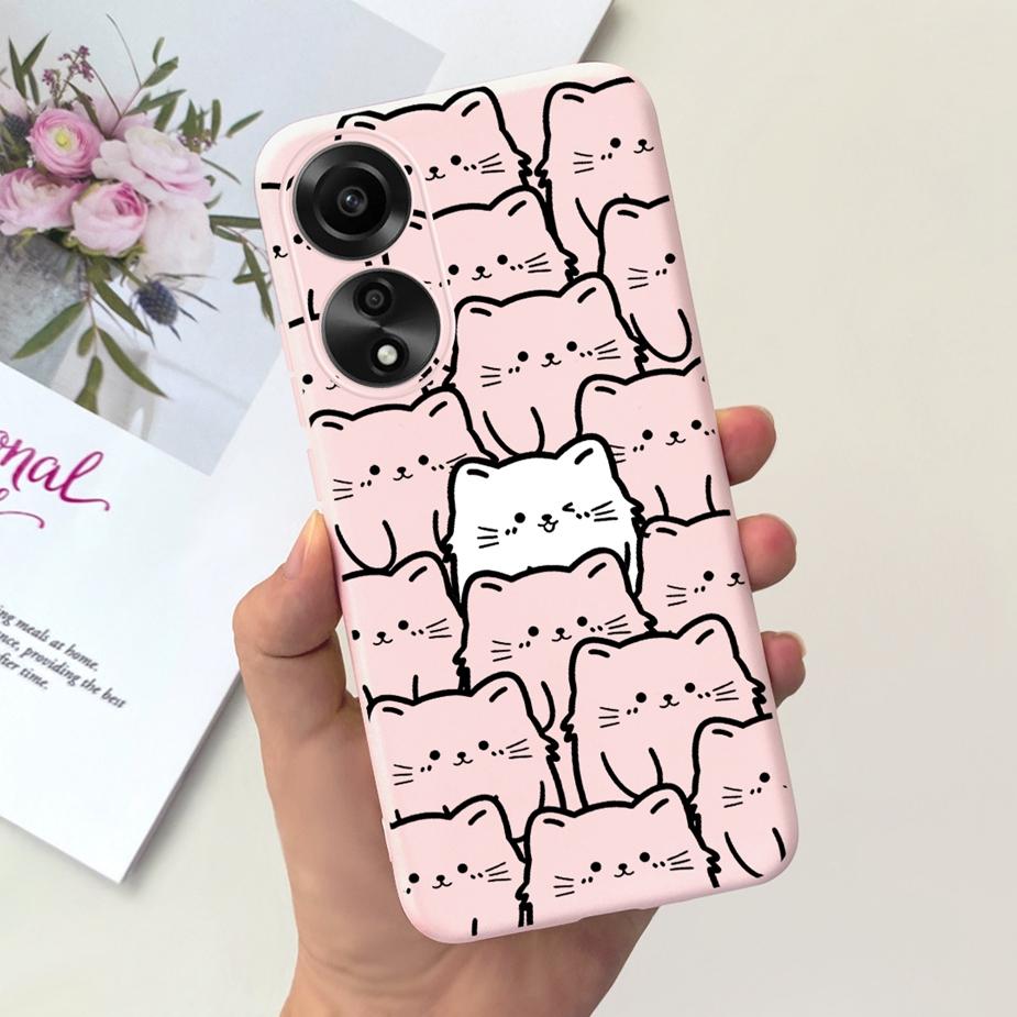 For Oppo A78 4G Case CPH2565 Cute Dinosaur Cartoon Painted Cover Soft Silicone Phone Case For Oppo A78 A 78 OppoA78 4G 5G Fundas