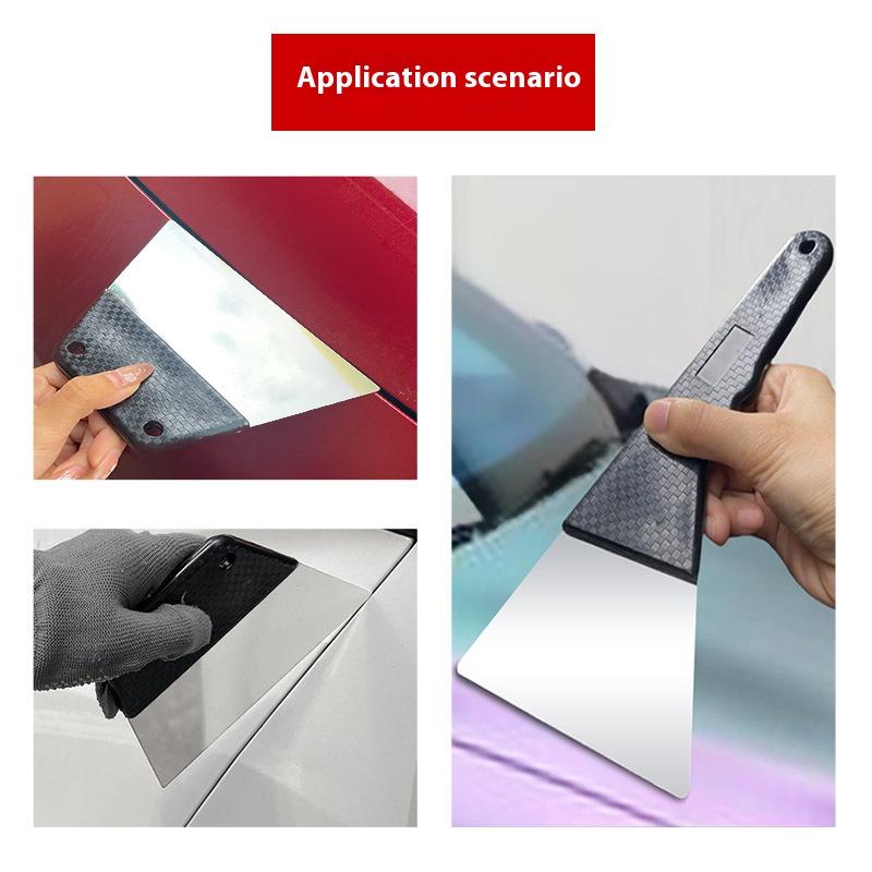 Car Film Installation Tools - Edge Tucking Scraper Stainless Steel Scraper Heat-Resistant Film Ironing Scraper