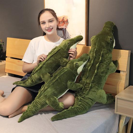Lifelike Crocodile Plush Toy Realistic Stuffed Animal Soft Hugging Pillow Kids Crocodile Plushie Unique Gift for Boys Girls