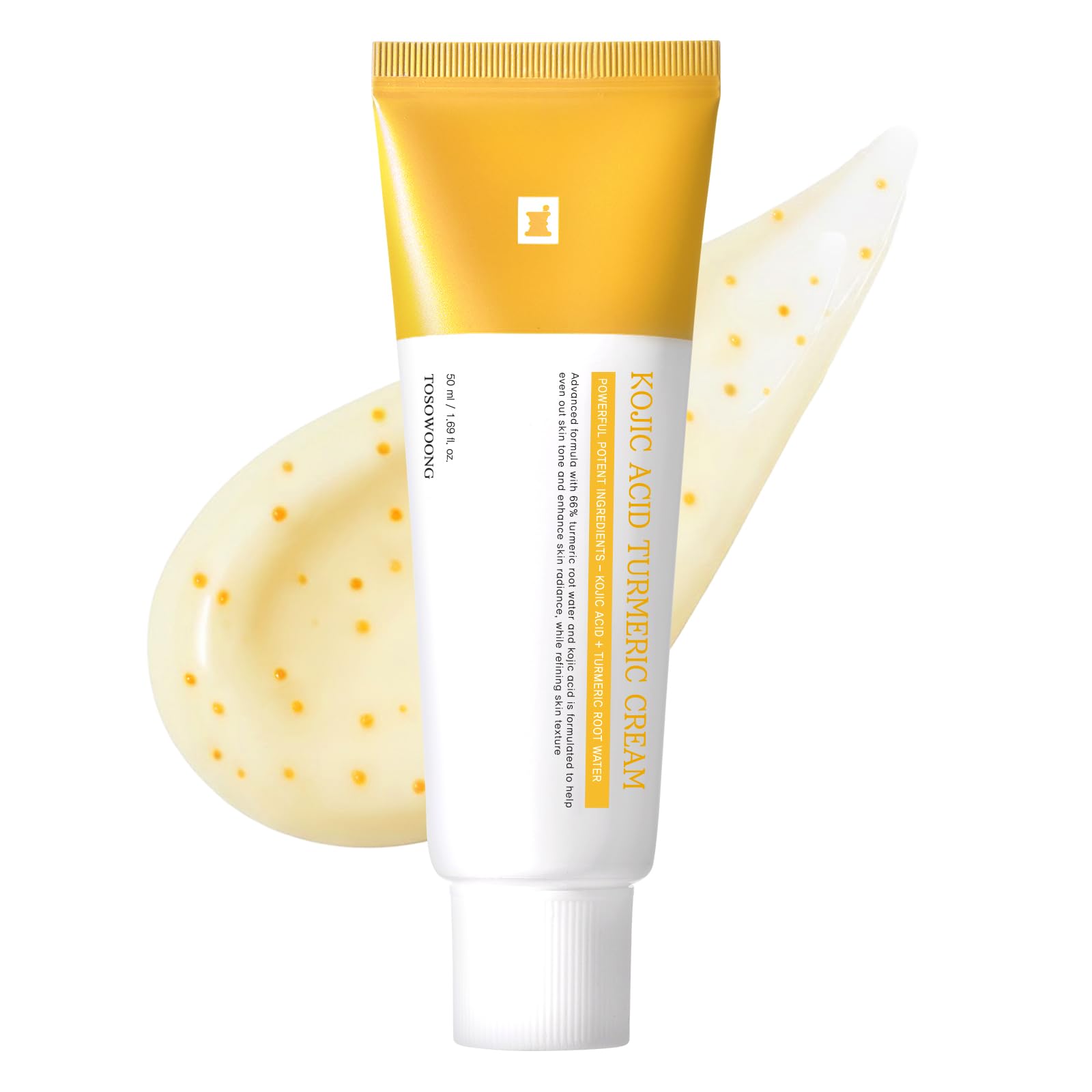 TOSOWOONG Kojic Acid Turmeric Cream 50ml 7,000ppm Kojic Acid, Turmeric, Niacinamide, Collagen, Tone Care, Dark Spots, Dullness, Tosowoon Korean