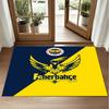 Fenerbahçe FC Design Crystal Velvet Rug Soft Decorative Mat for Bedroom Entrance