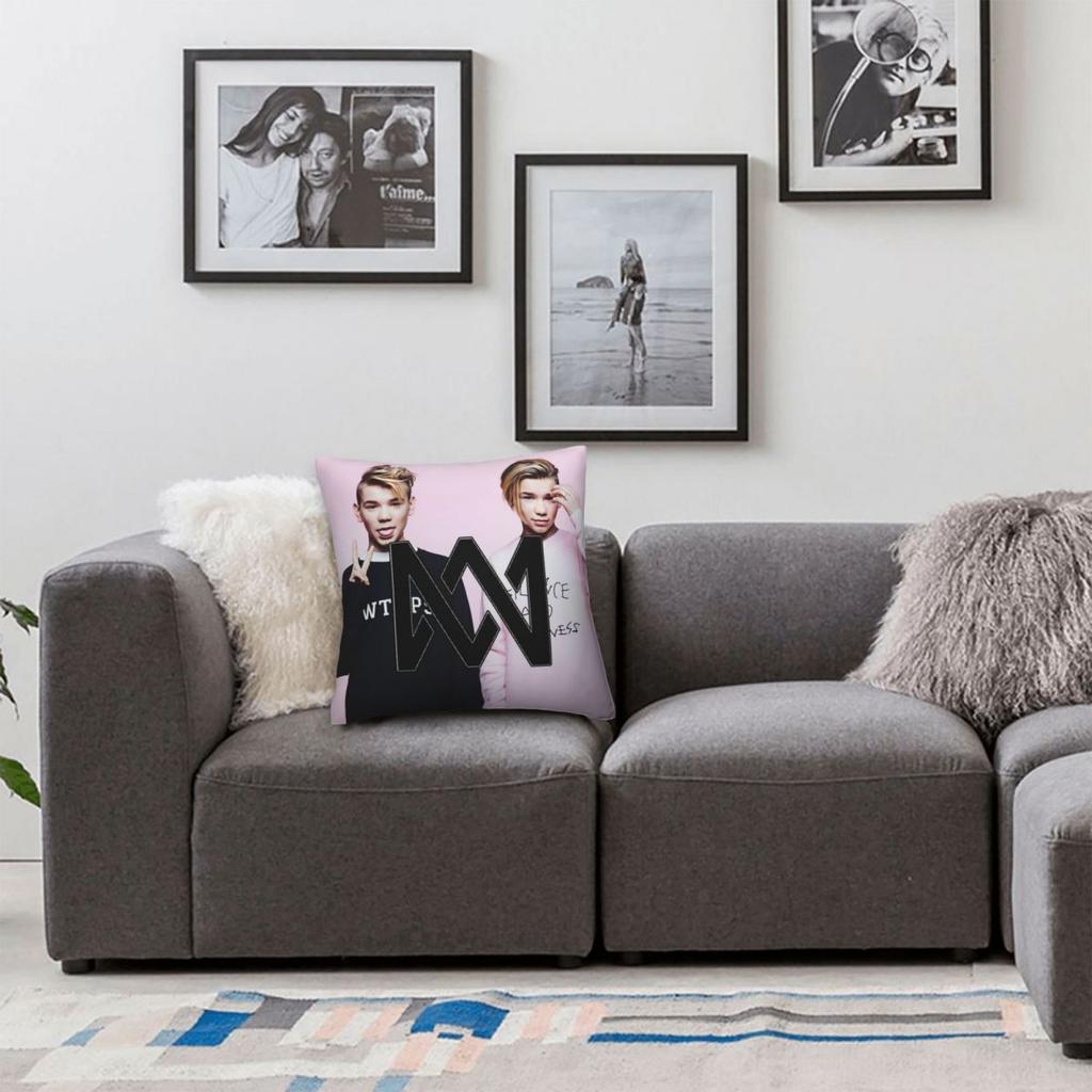 Marcus & Martinus M&M Vierkante Kussensloop Polyester Linnen Fluweel Creatief Rits Decor Kussenhoes Kussenhoes Auto Kussenhoes