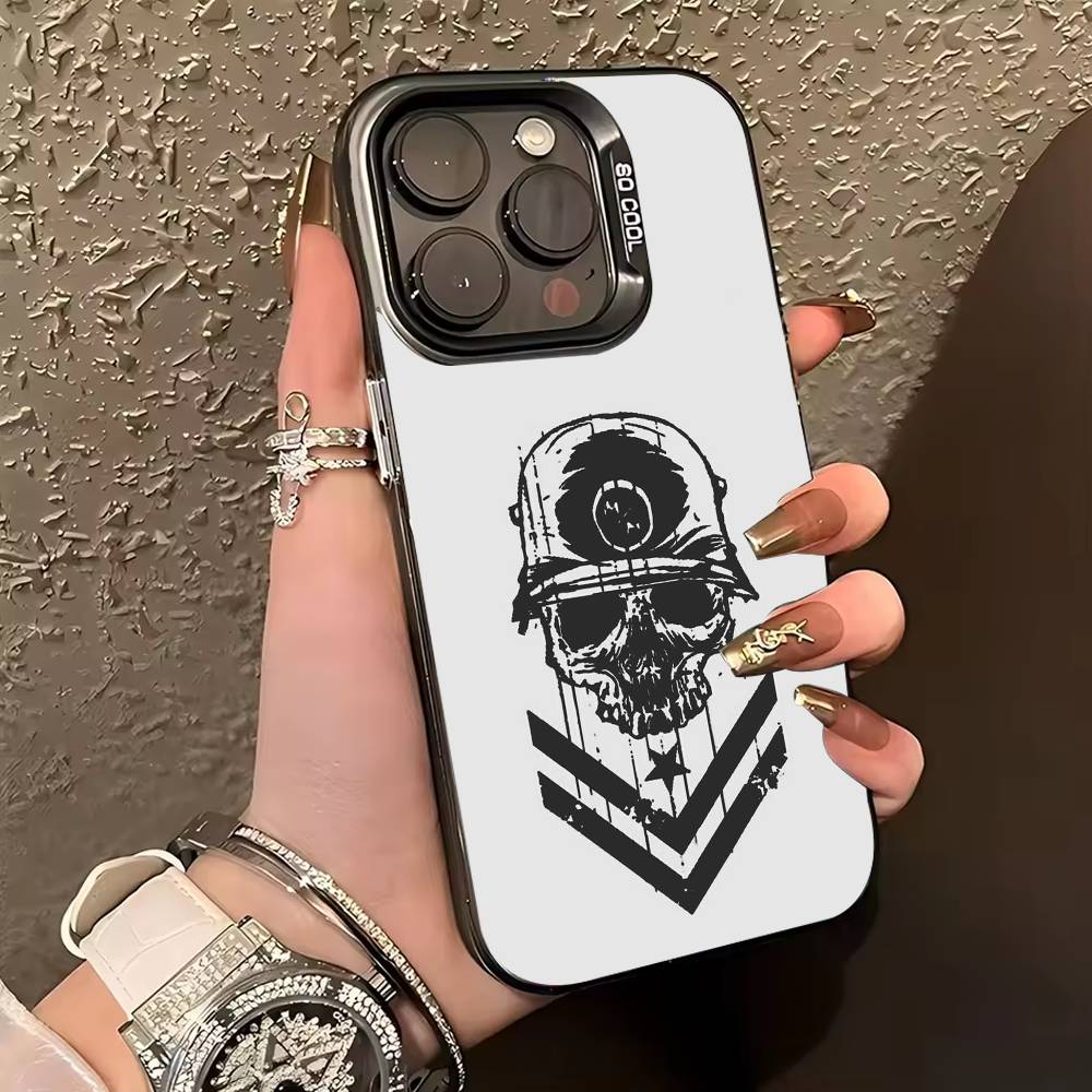 M-Motocross M-Metal Mulisha Phone Case For iPhone 17,16,15,14,13,12,11 Plus,Pro Max,XS,Colored silver phone case