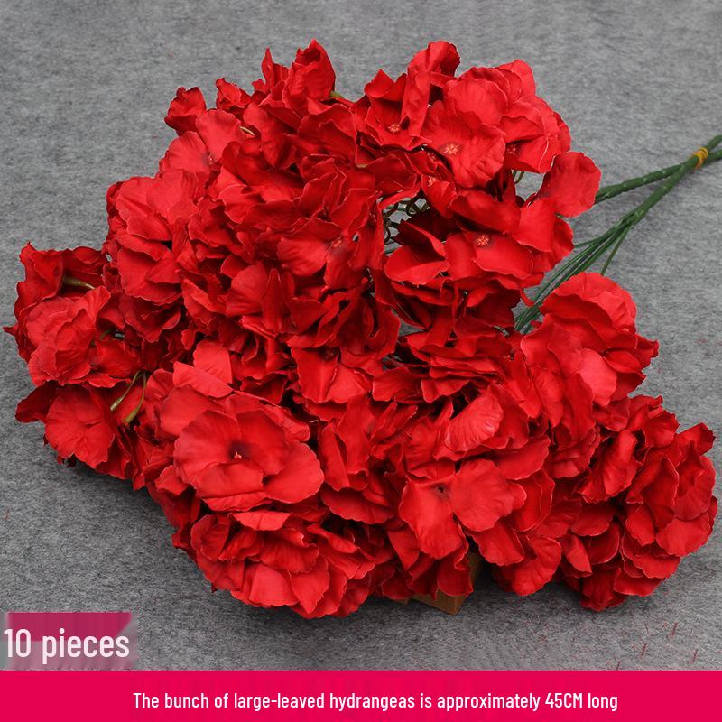 10-Piece Burgundy Floral Décor Set: Red-Toned Artificial Flowers, Mat, Aisle Runner, Wedding Decoration
