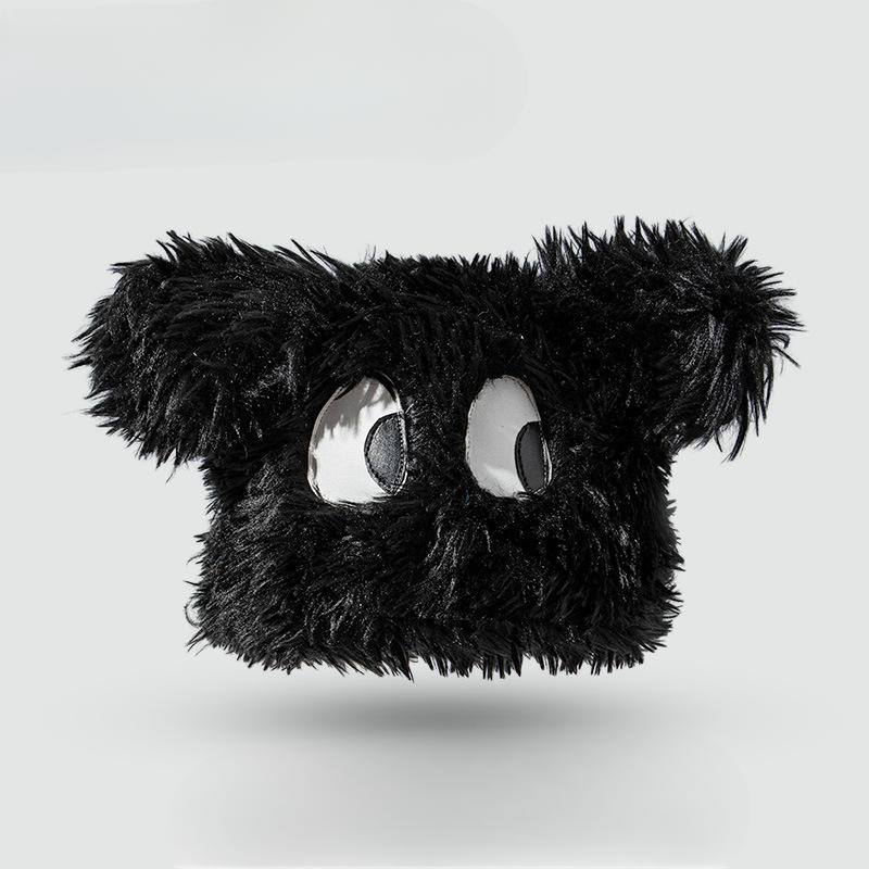 

Зимняя милая плюшевая шапка для детей с изображением мультяшной собаки, длинная защитная шапка Baotou, универсальная теплая шапка Lei Feng One Size