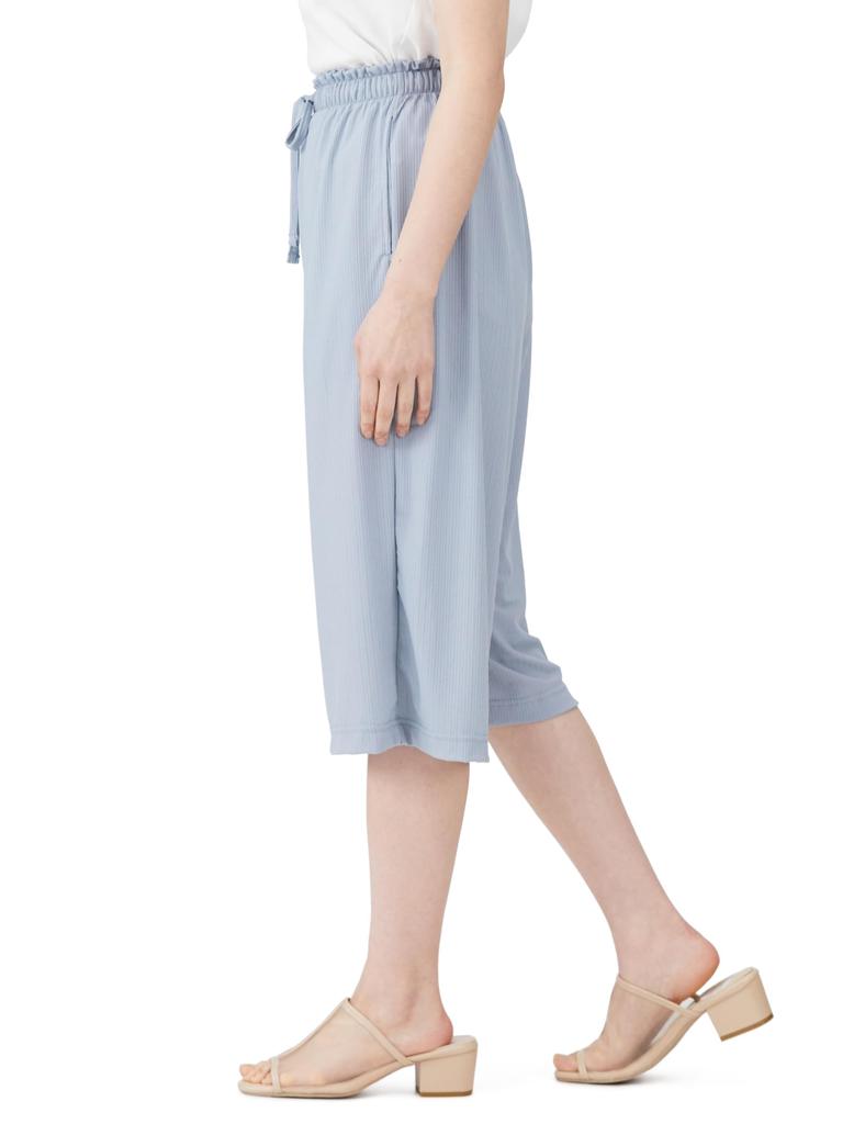 Iyashi Wide Dress Sizes Women's Pants, M-L, Blue/Gray