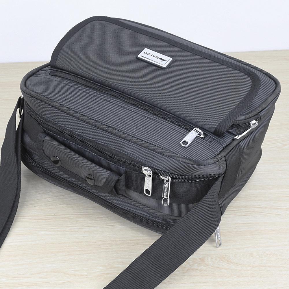 Black Waterproof Messenger Bag for Men and Women - Shoulder, Cashier, Storage, Express Handbag, and Wallet In One