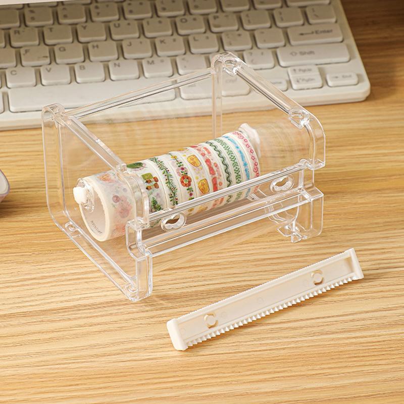 Creative Washi Tape Cutter Set Tape Tool Transparent Tape Holder Tape Dispenser School Supplies Office Stationery For Student