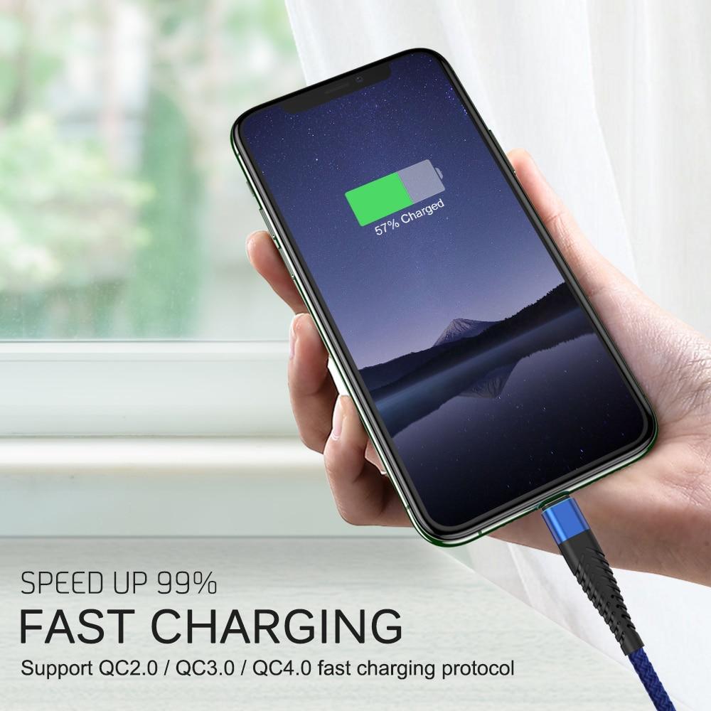 20cm 1m 2m 3m Încărcare rapidă tip C Cablu USB C pentru ipad Samsung Huawei Xiaomi Tip-C Încărcător USBC Origine Fir telefon mobil lung scurt
