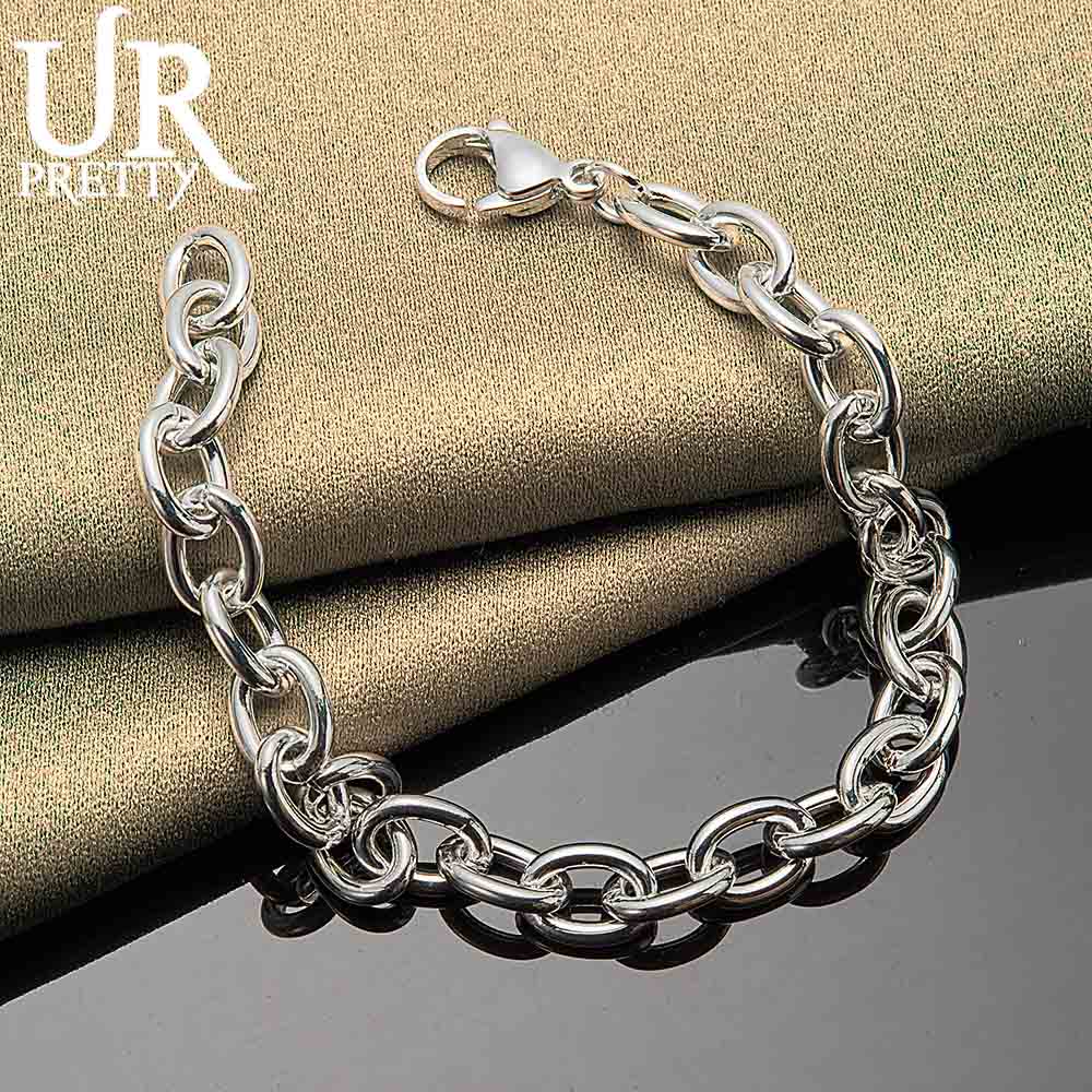 925 Sterling Silver Roman Numeral 0-shaped Bracelet Fashionable Wedding Jewelry