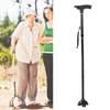 Thicken Aluminum Alloy Outdoor Adjustable Folding Cane Elderly Walking Sticks Gift with Light