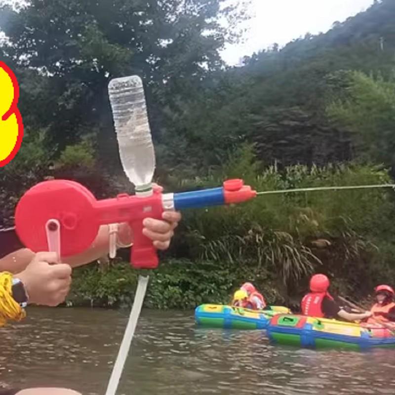 

1.2 PVC High-Pressure Hand-Crank Water Gun: New Continuous Spray, No Pull, Student-Friendly Rafting Model 1.2m PVC Hose красный