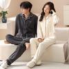 Autumn/Winter Couple Pajamas: Coral and Flannel Fleece Homewear Set for Men and Women
